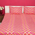Quilted Bed Cover Set - Pink Blossom