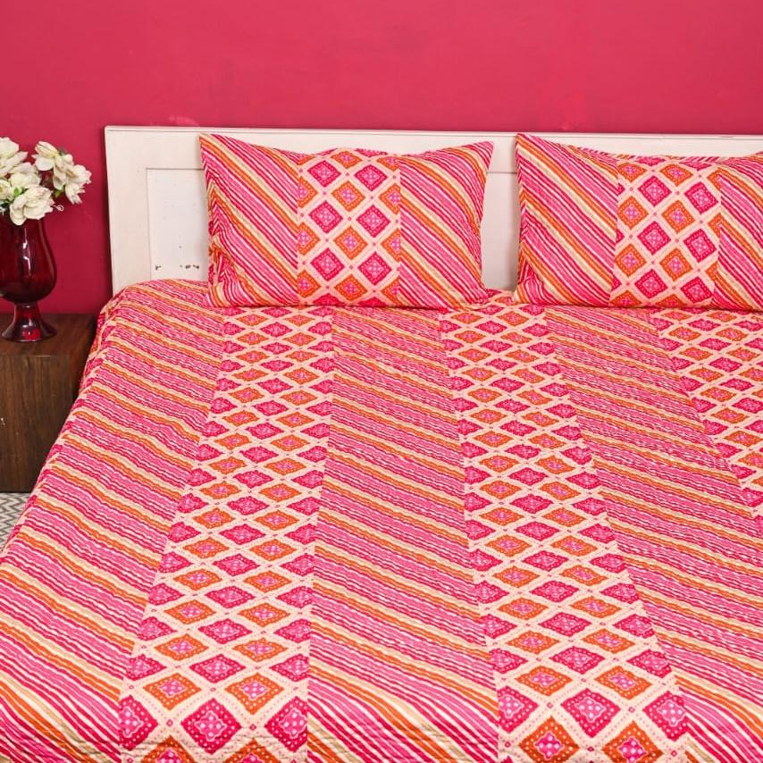 Quilted Bed Cover Set - Pink Blossom