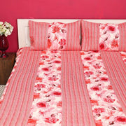 Quilted Bed Cover Set - Pink Garden