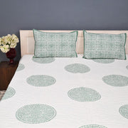 Quilted Bed Cover Set - White Traditional