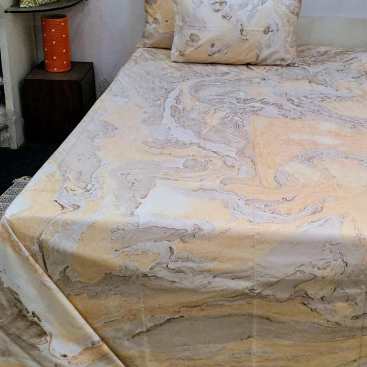 Premium Hand Block Printed Cotton Bedsheet Set - Traditional Floral